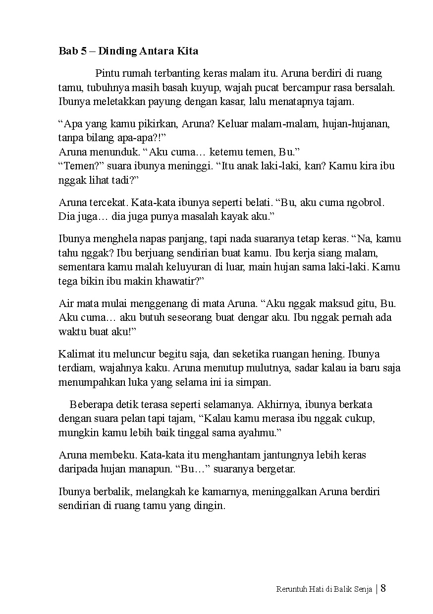 Halaman Buku — Reruntuh Hati Di Balik Senja