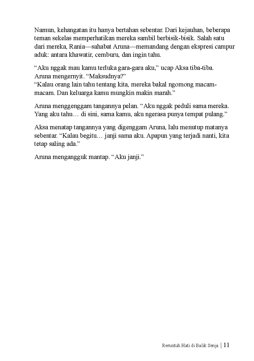 Halaman Buku — Reruntuh Hati Di Balik Senja