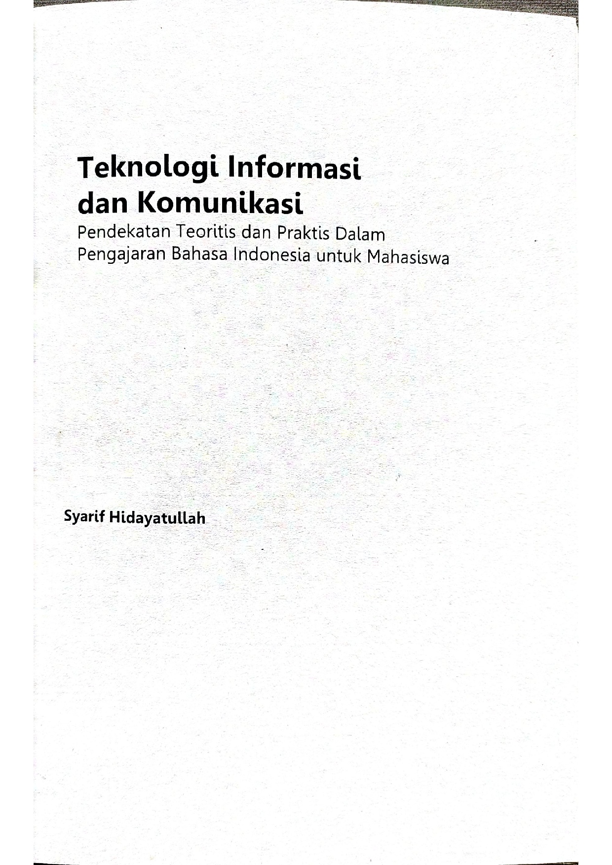 Halaman Buku — Buku Teknologi Informasi Dan Komunikasi